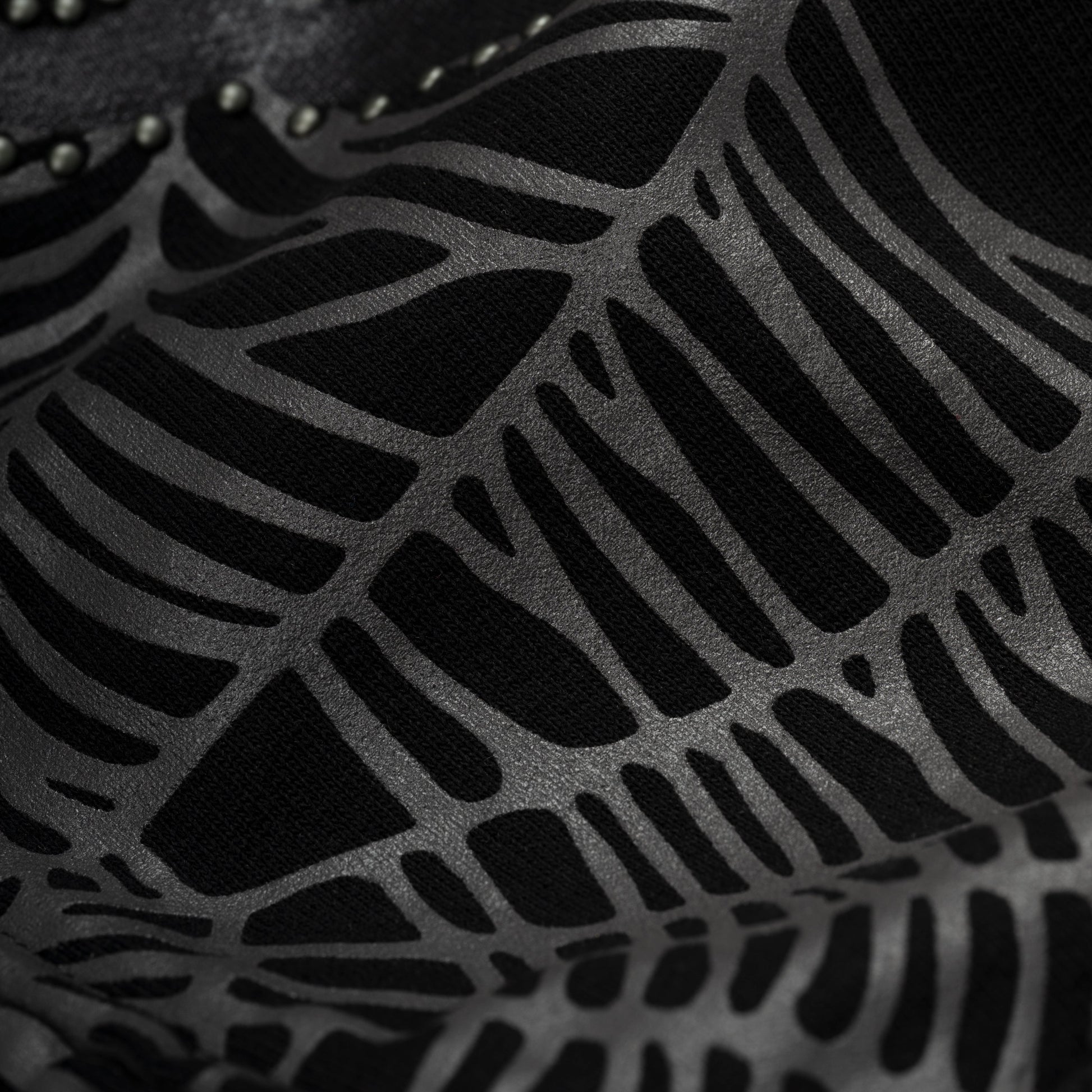 BLACK OG WEB STUDDED ZIP HOODIE