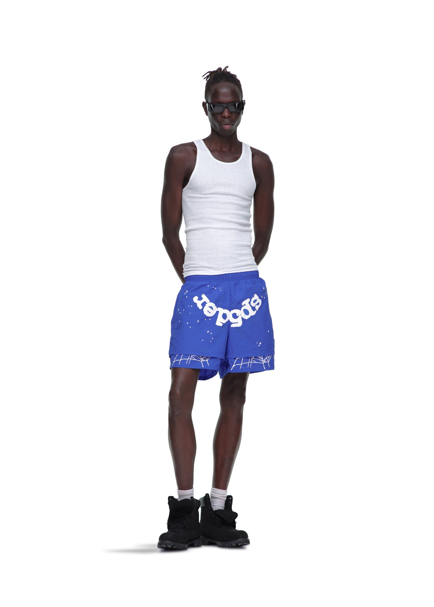 BLUE OG WEB V2 DOUBLE LAYER SHORT MALE MODEL 5