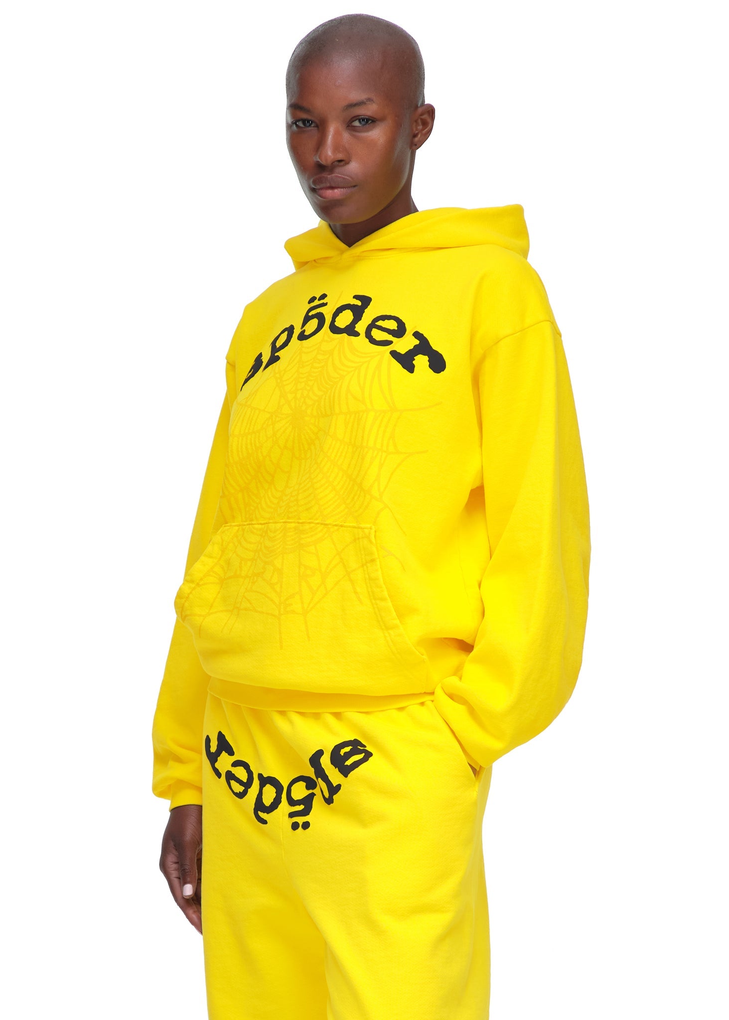 YELLOW LEGACY HOODIE FEMALE MODEL 3