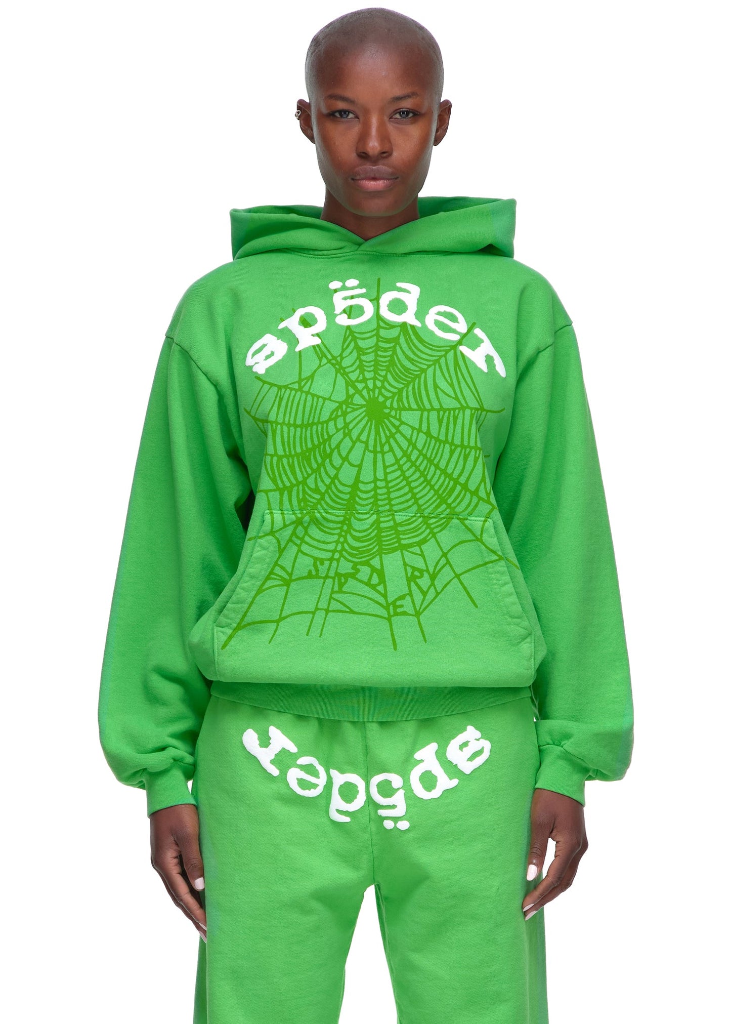 GREEN LEGACY HOODIE FEMALE MODEL