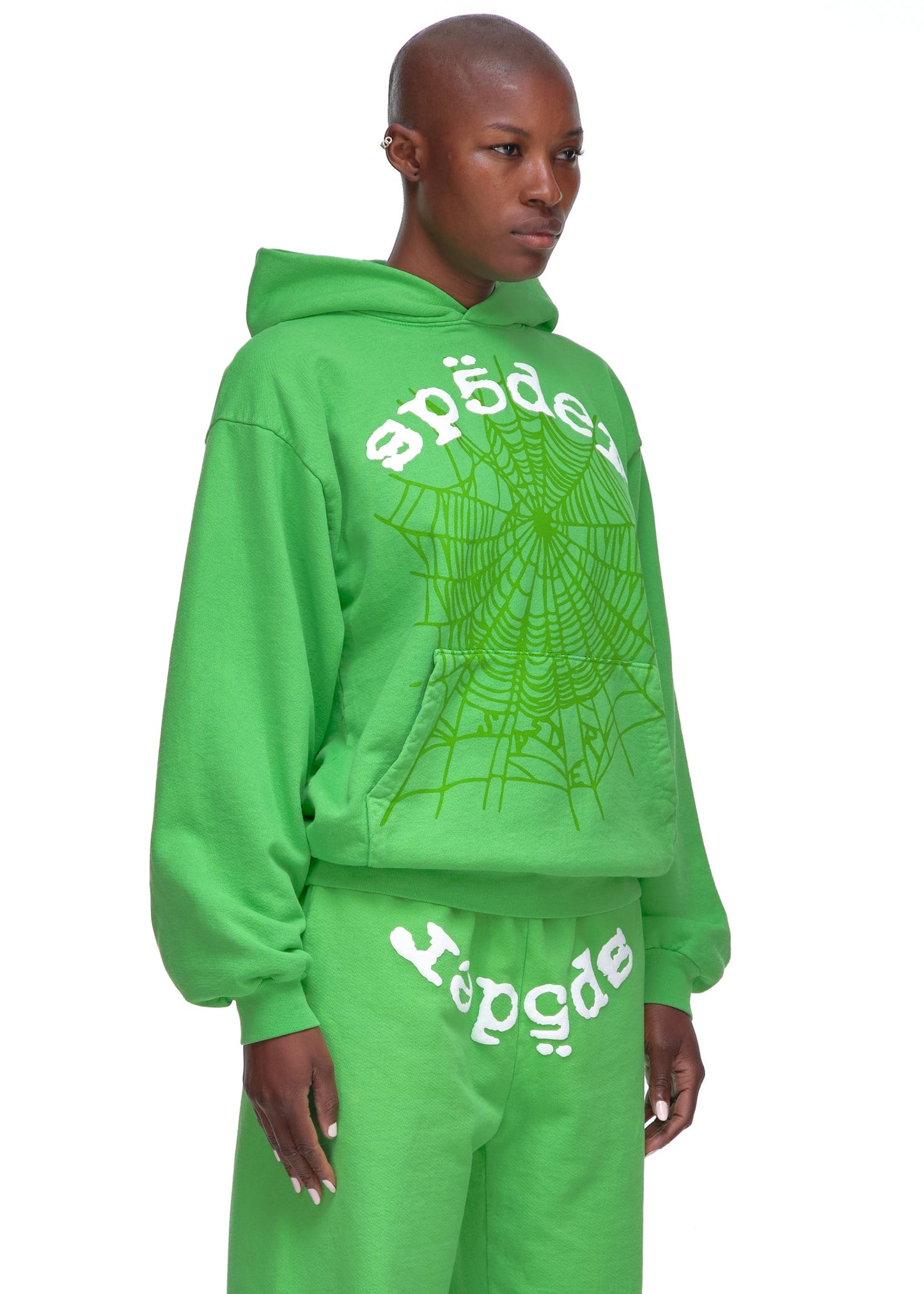 GREEN LEGACY HOODIE FEMALE MODEL 3