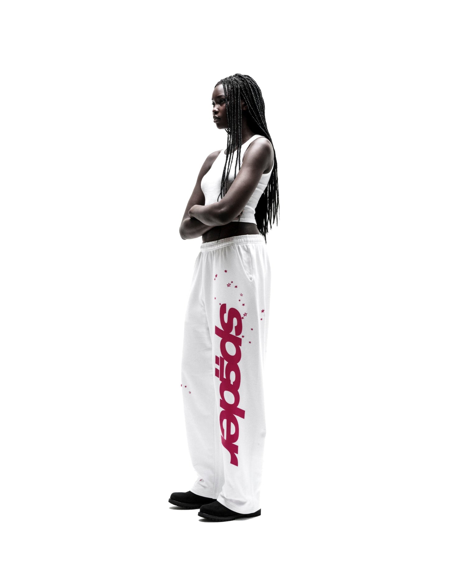 FRACTURED LOGO WIDE LEG SWEATPANT