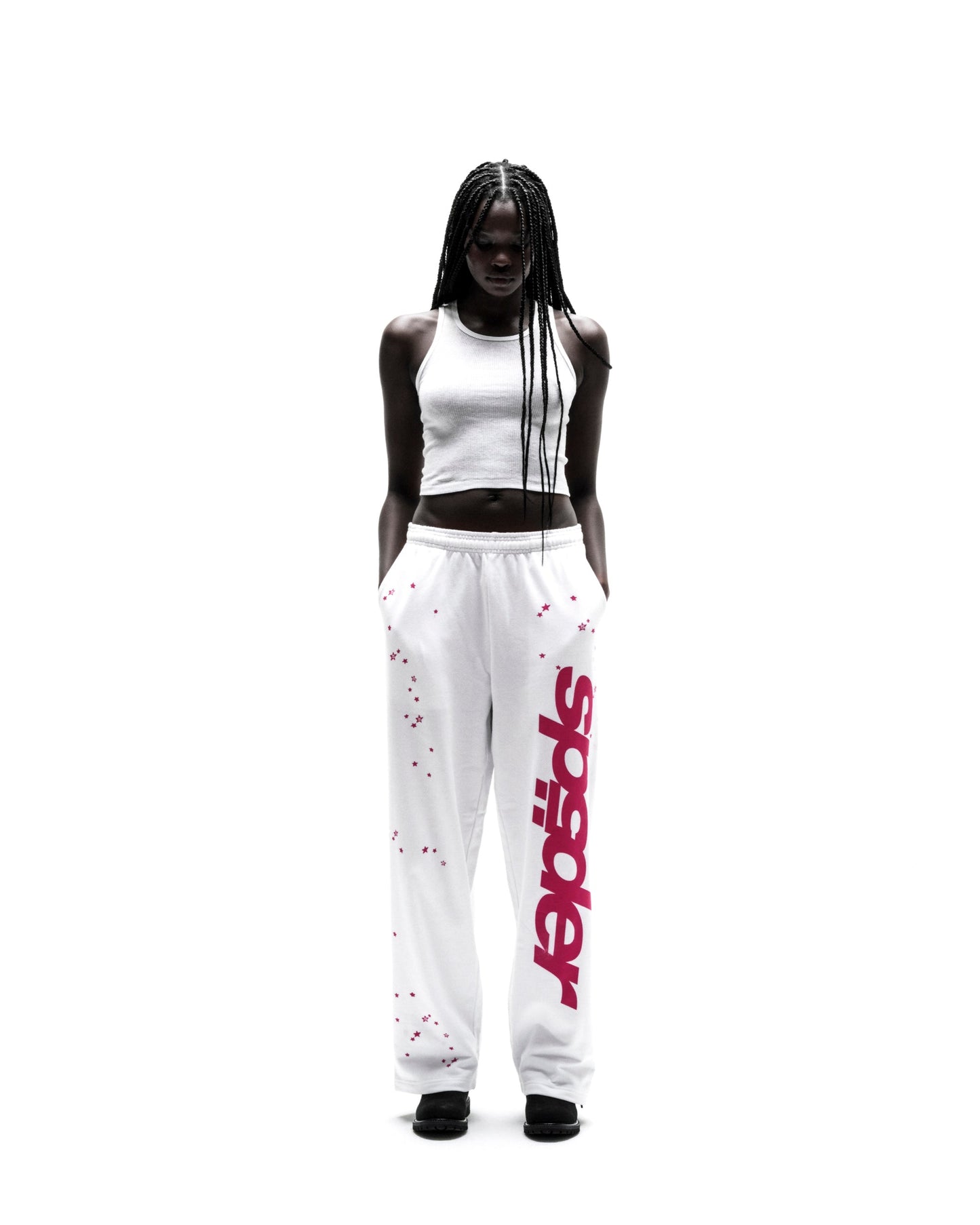 FRACTURED LOGO WIDE LEG SWEATPANT
