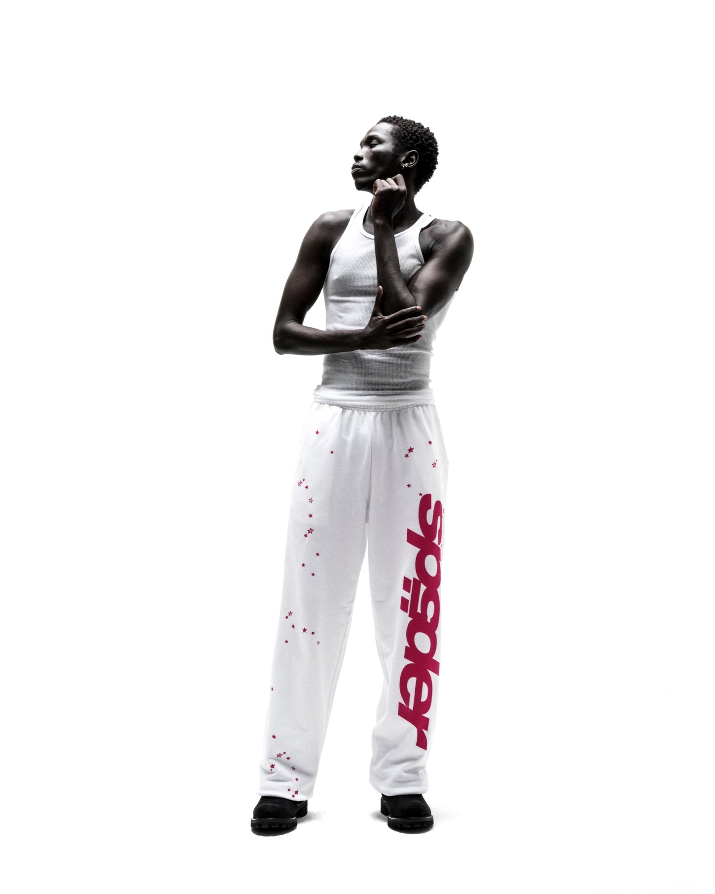 FRACTURED LOGO WIDE LEG SWEATPANT