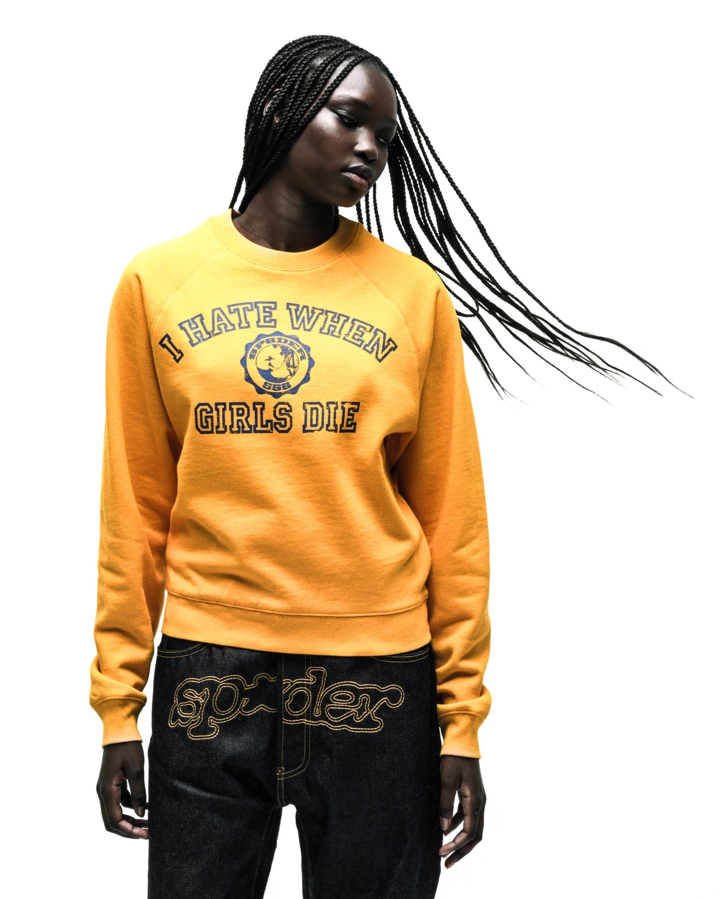 I H8 WHEN GIRLS DIE RAGLAN CREWNECK