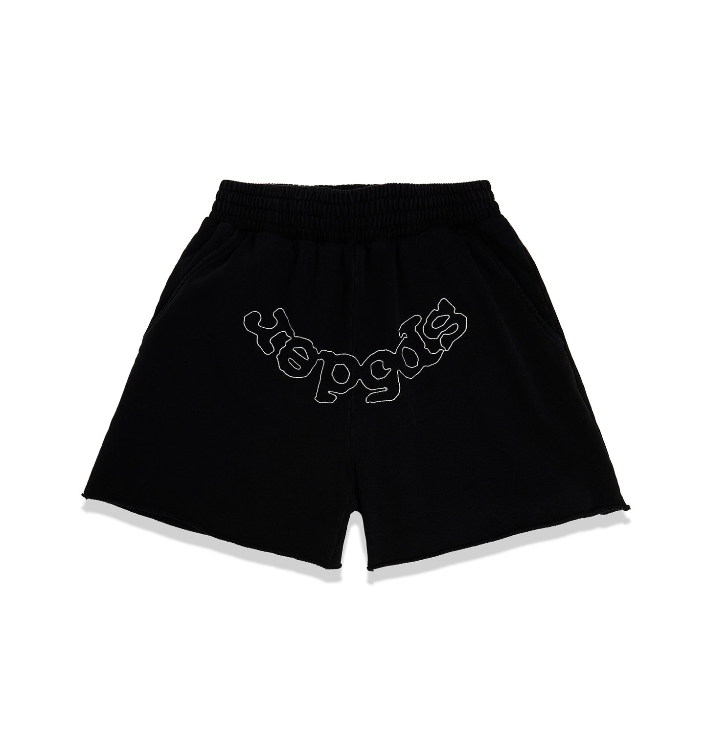 BLACK OG LOGO EMBROIDERED SWEATSHORT