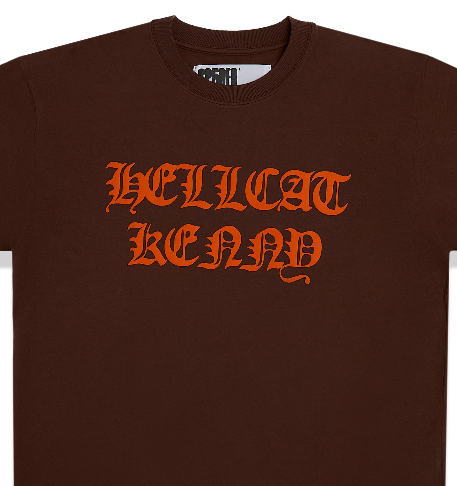 HELLCAT KENNY LW TEE BROWN FRONT DETAIL