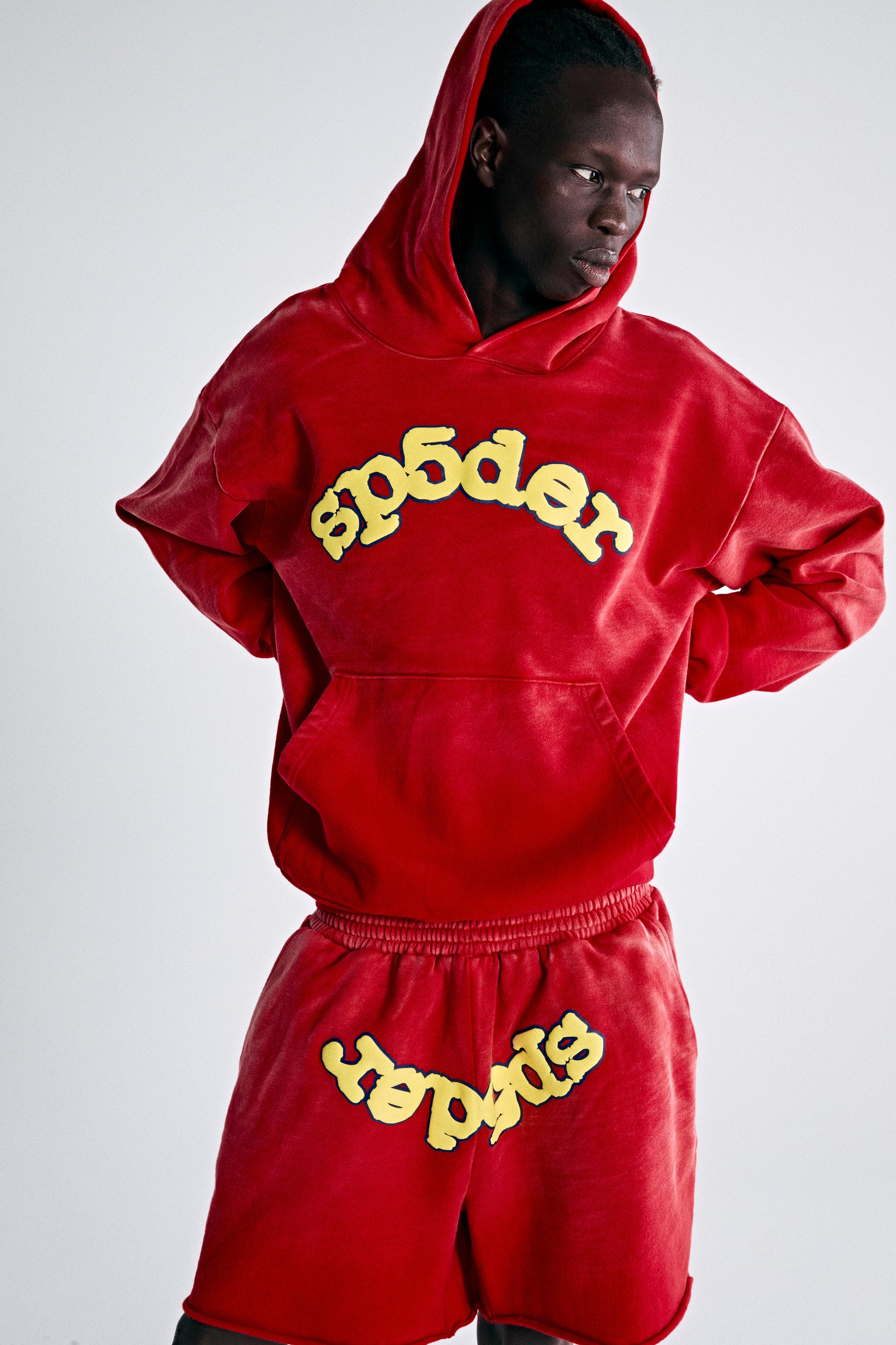 RED OG LOGO HOODIE MALE MODEL