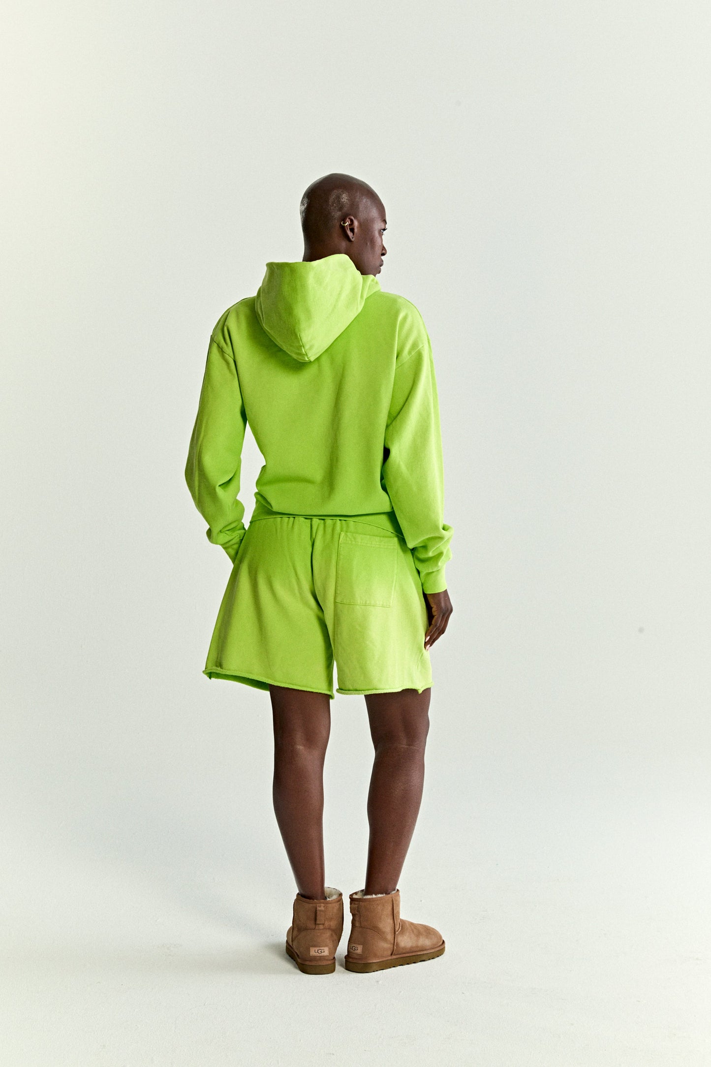 ACID GREEN OG WEB V2 GRADIENT HOODIE ON MODEL