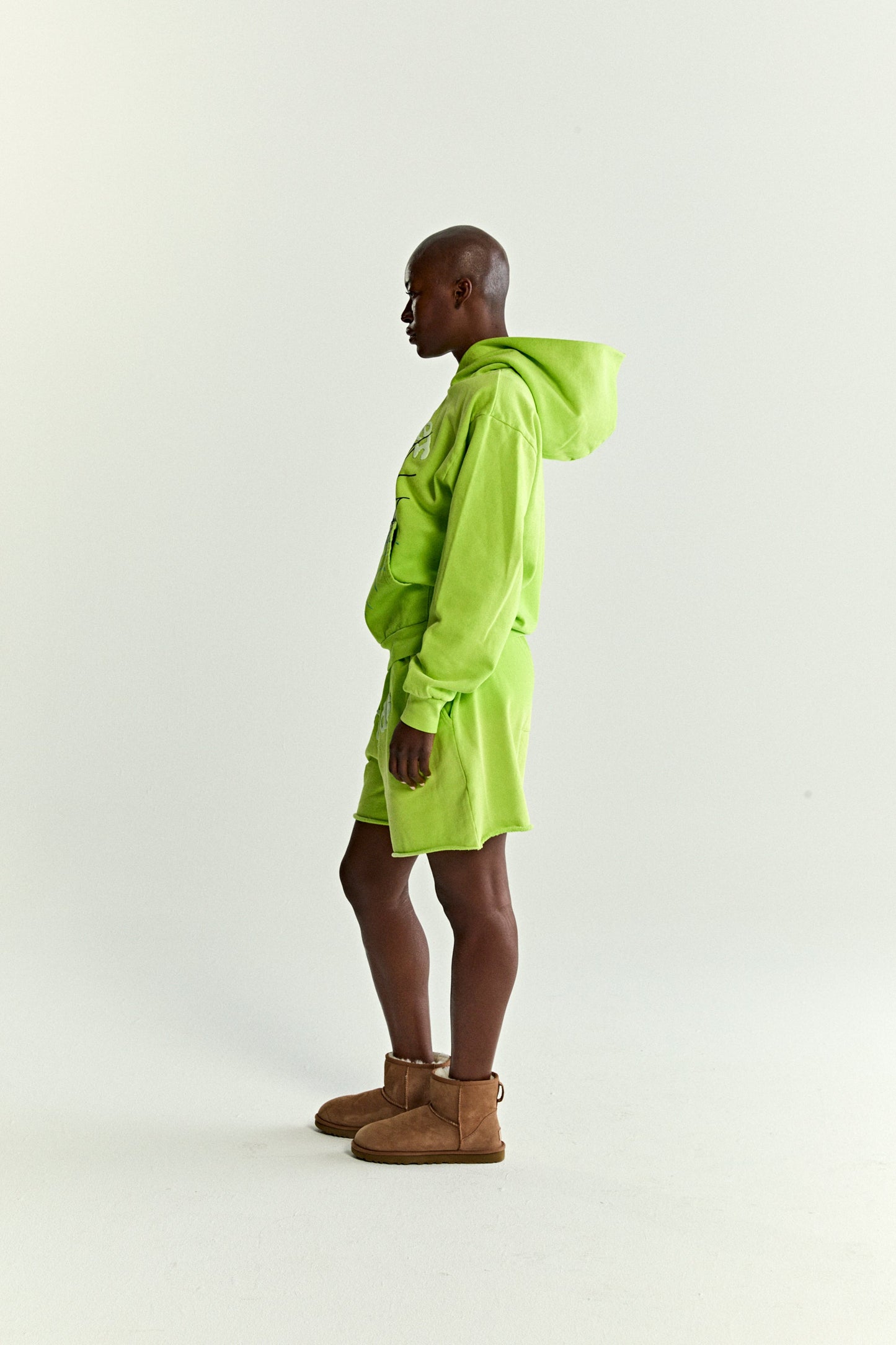 ACID GREEN OG WEB V2 GRADIENT HOODIE ON MODEL