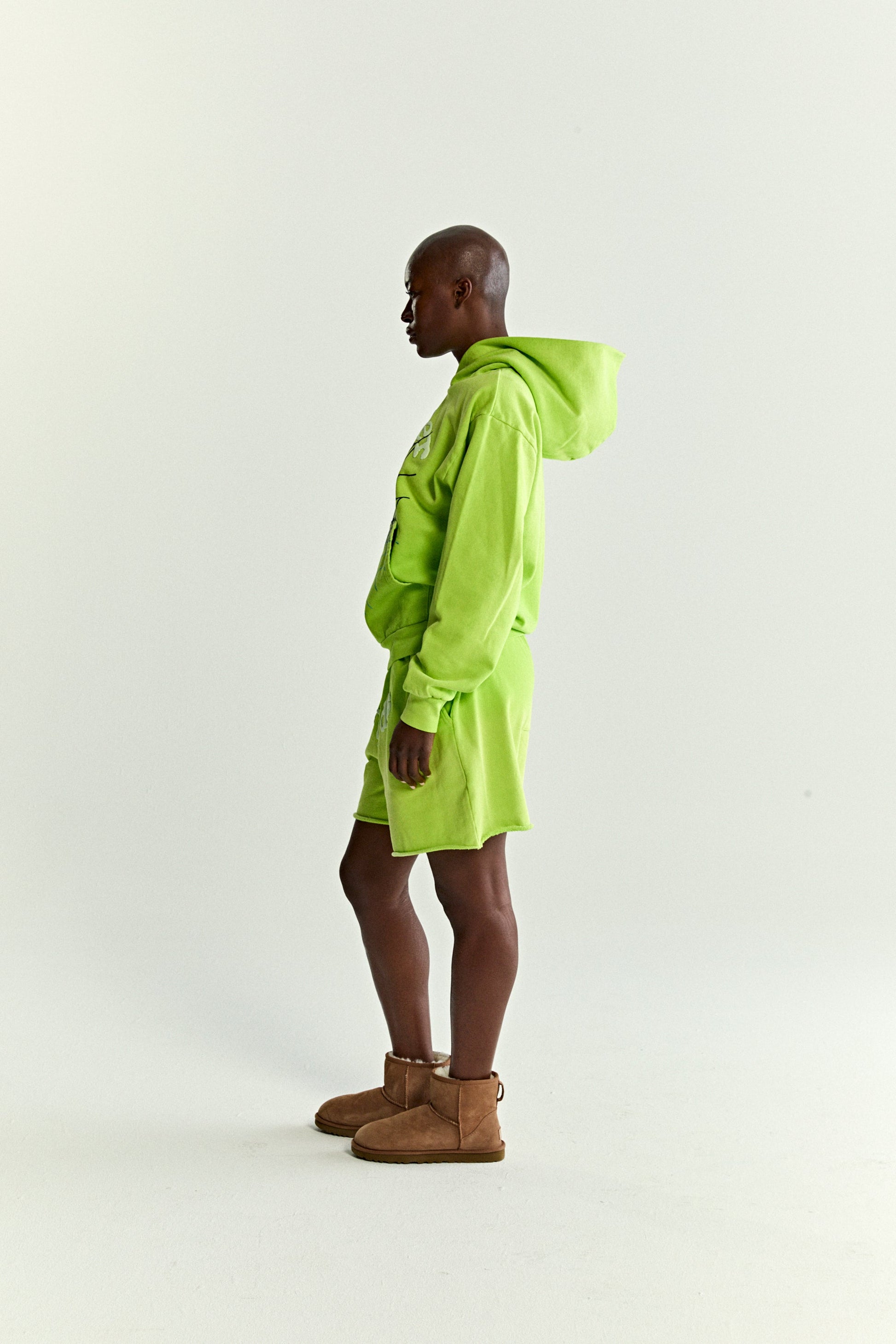 ACID GREEN OG WEB V2 GRADIENT HOODIE ON MODEL