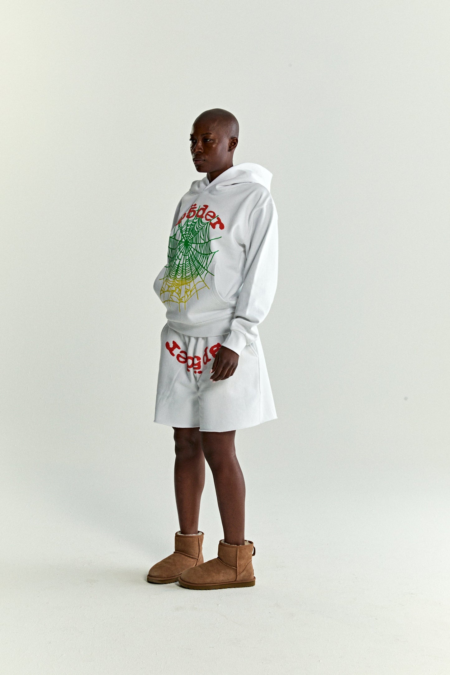 WHITE OG WEB V2 GRADIENT HOODIE ON MODEL