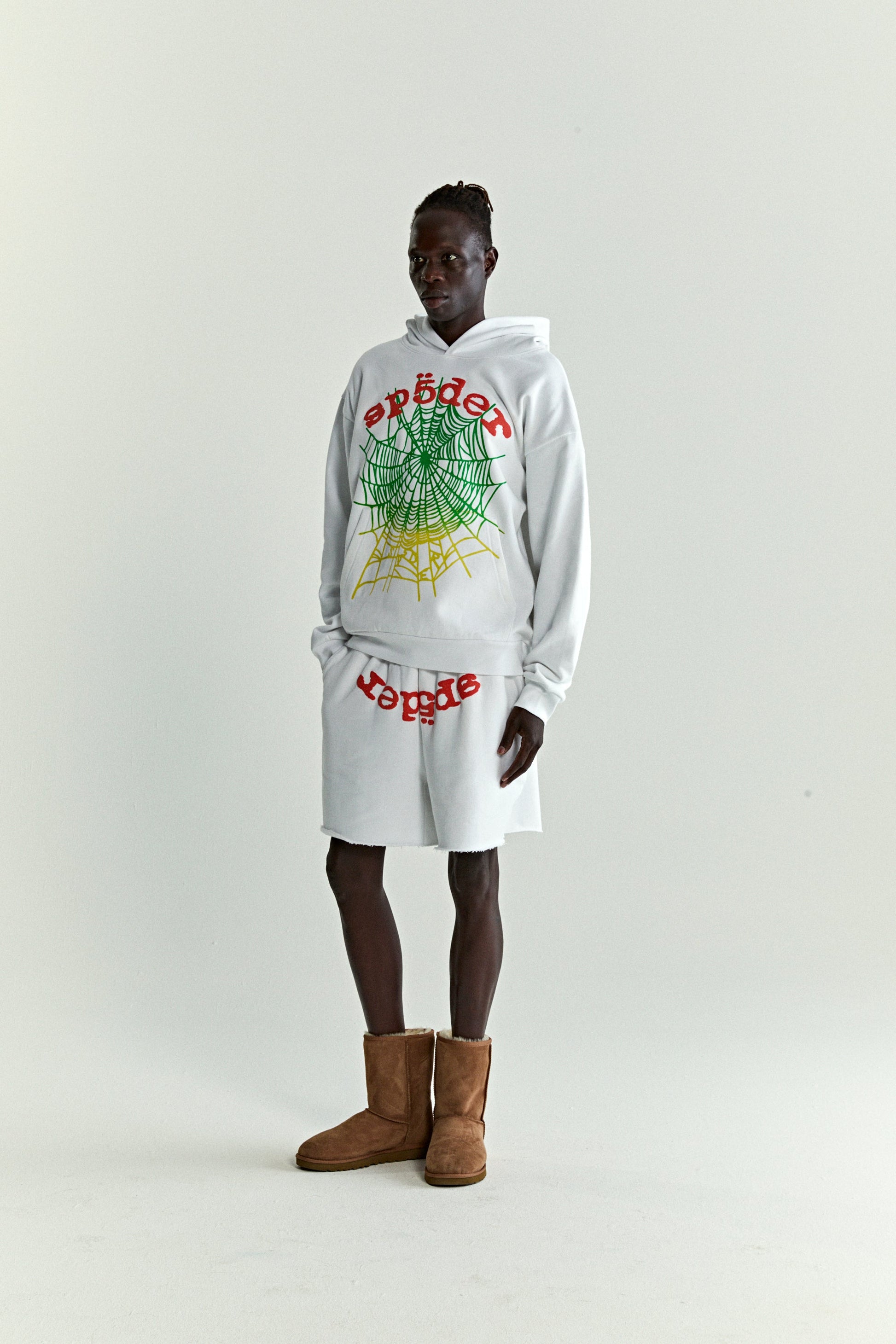 WHITE OG WEB V2 GRADIENT HOODIE ON MODEL