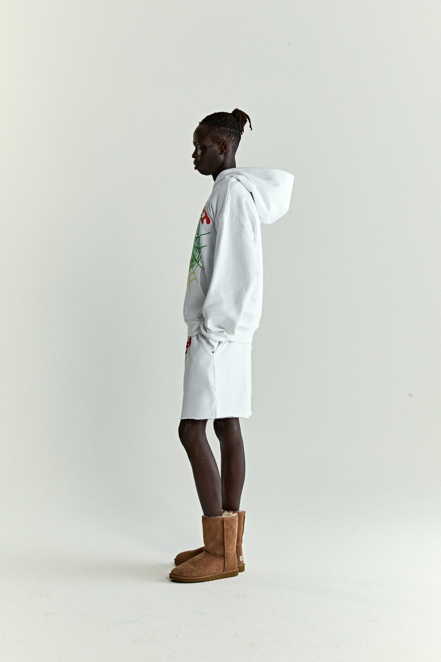 WHITE OG WEB V2 GRADIENT HOODIE ON MODEL