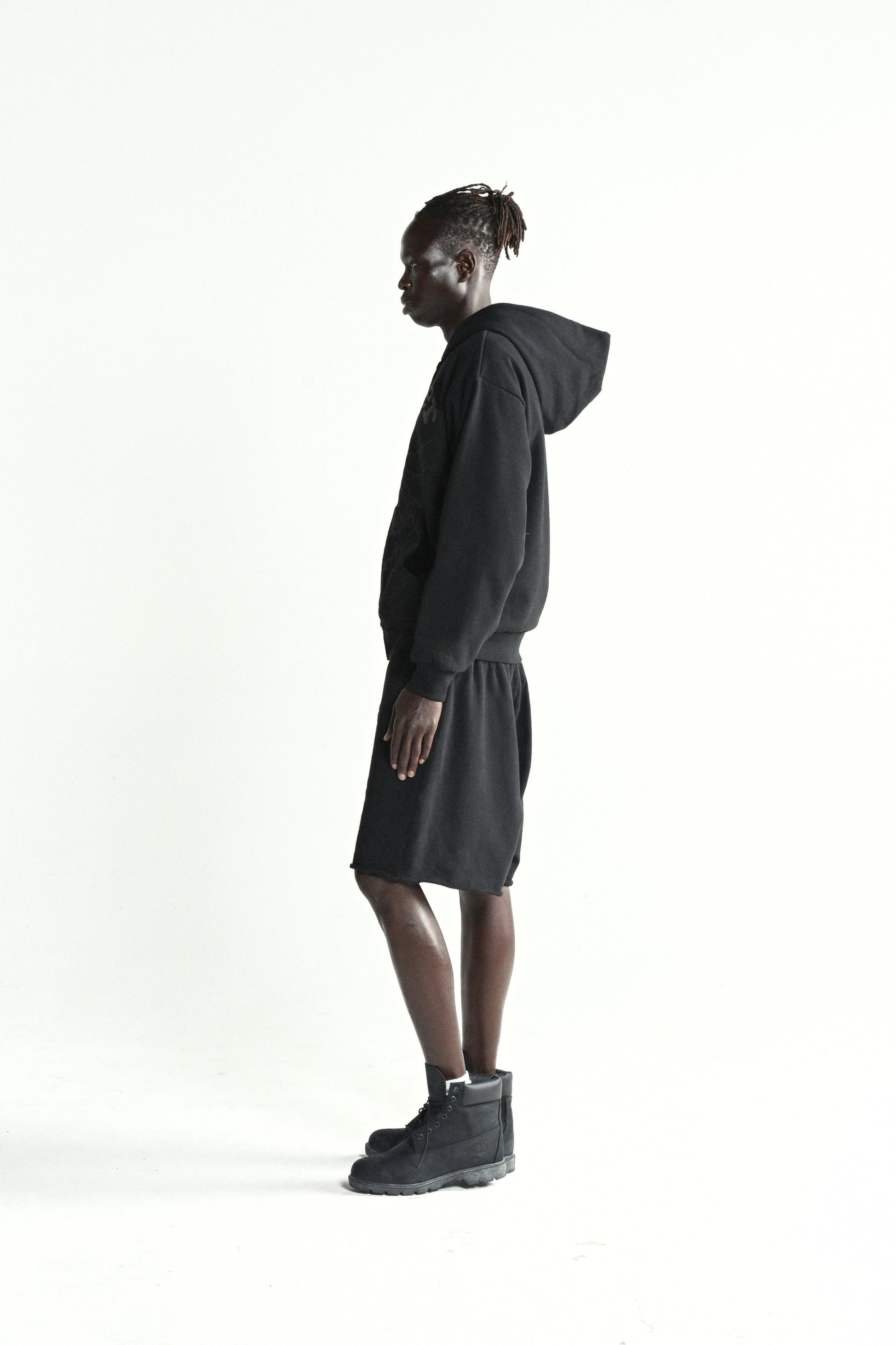 BLACK OG WEB V2 PHANTOM ZIP UP ON MODEL