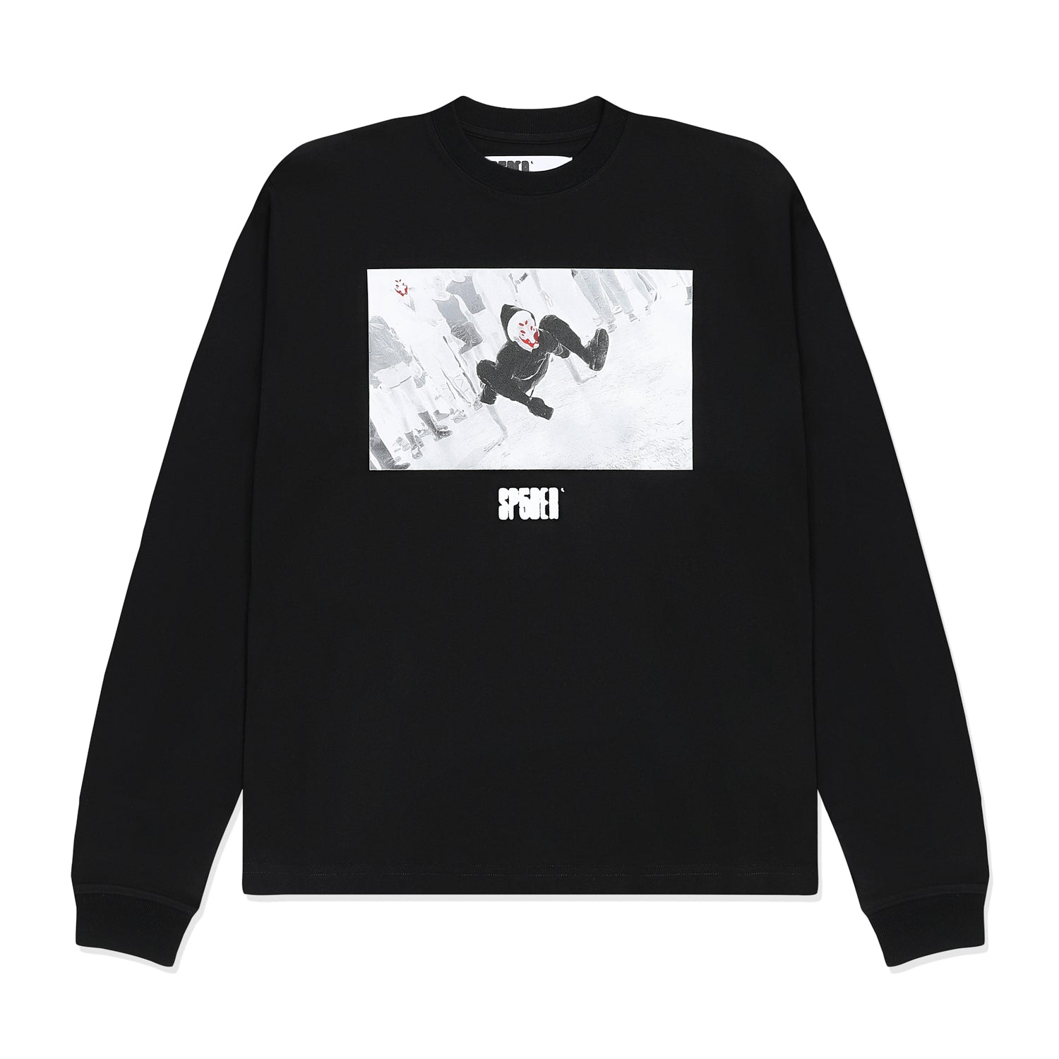 BLACK SPIDEY BOY LS HW TEE