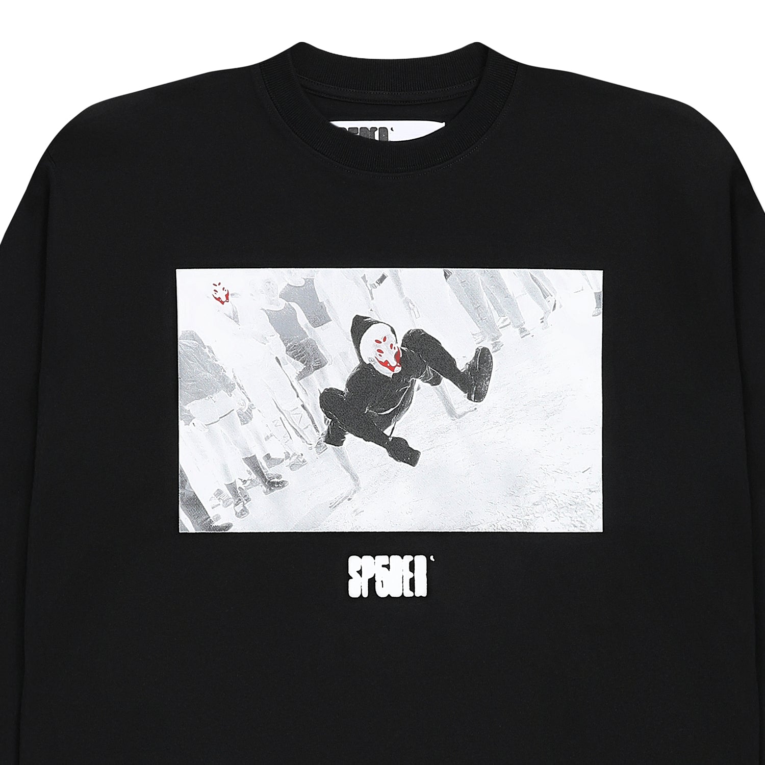 BLACK SPIDEY BOY LS HW TEE