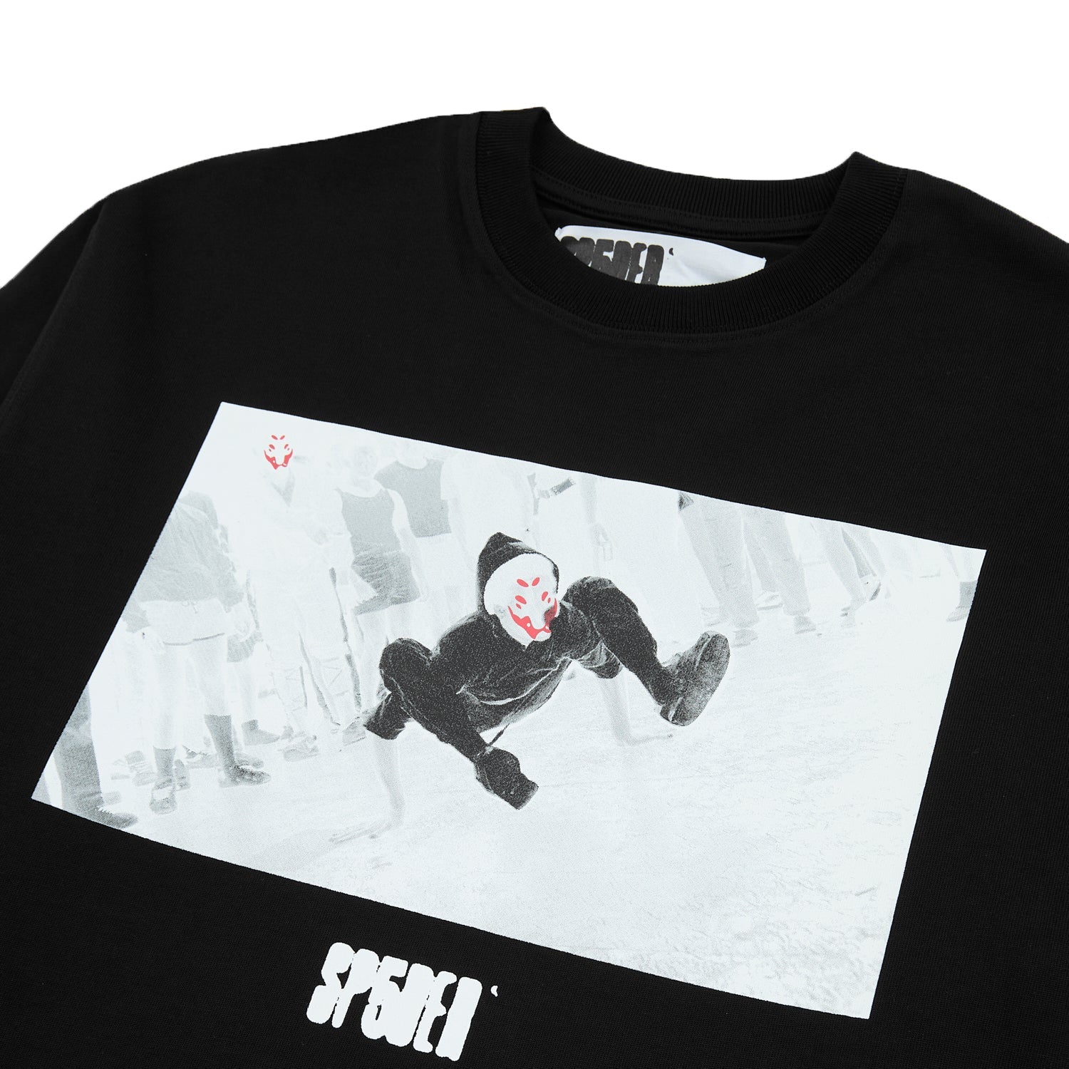 BLACK SPIDEY BOY LS HW TEE