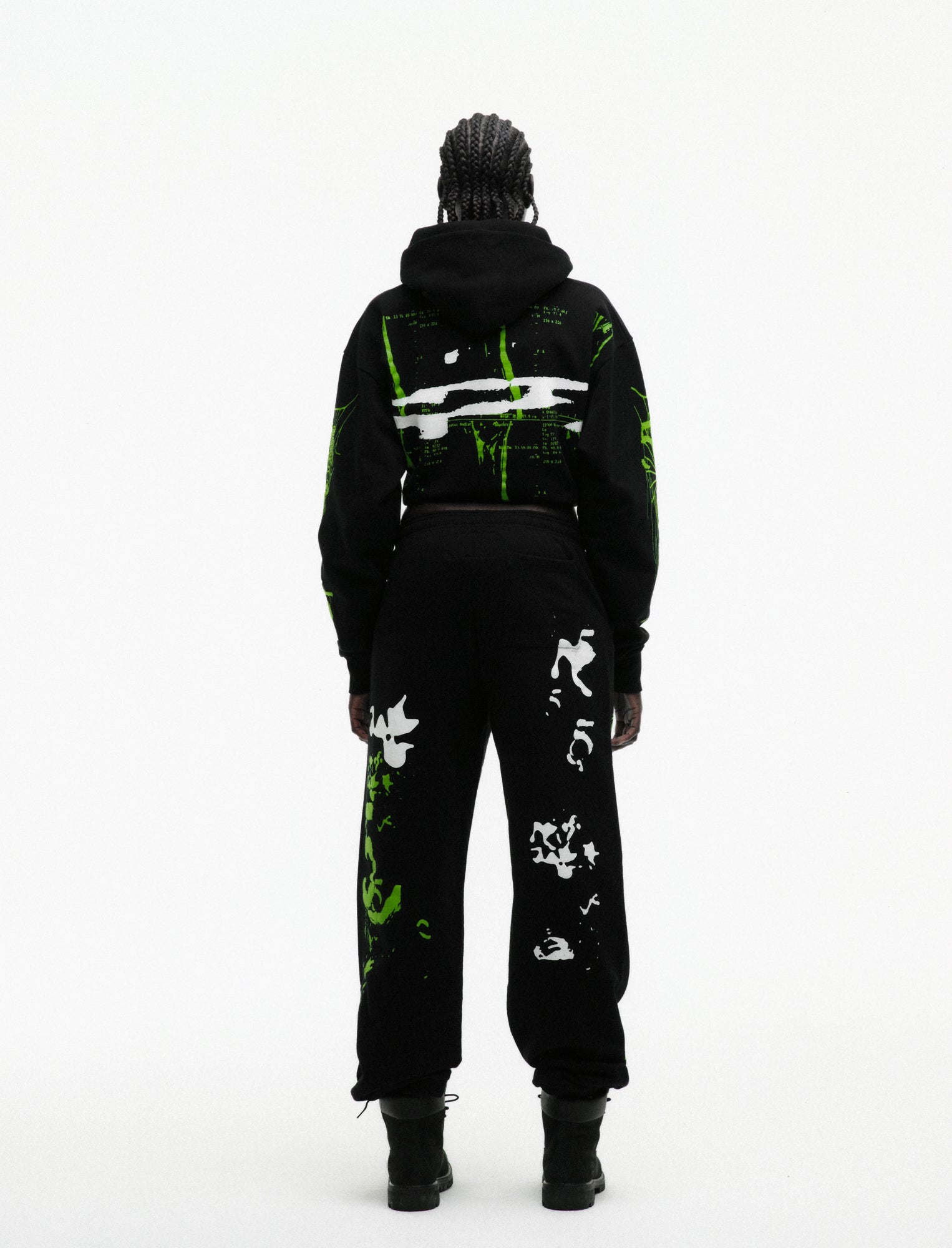 BLACK X-RAY SWEATPANT ON MODEL