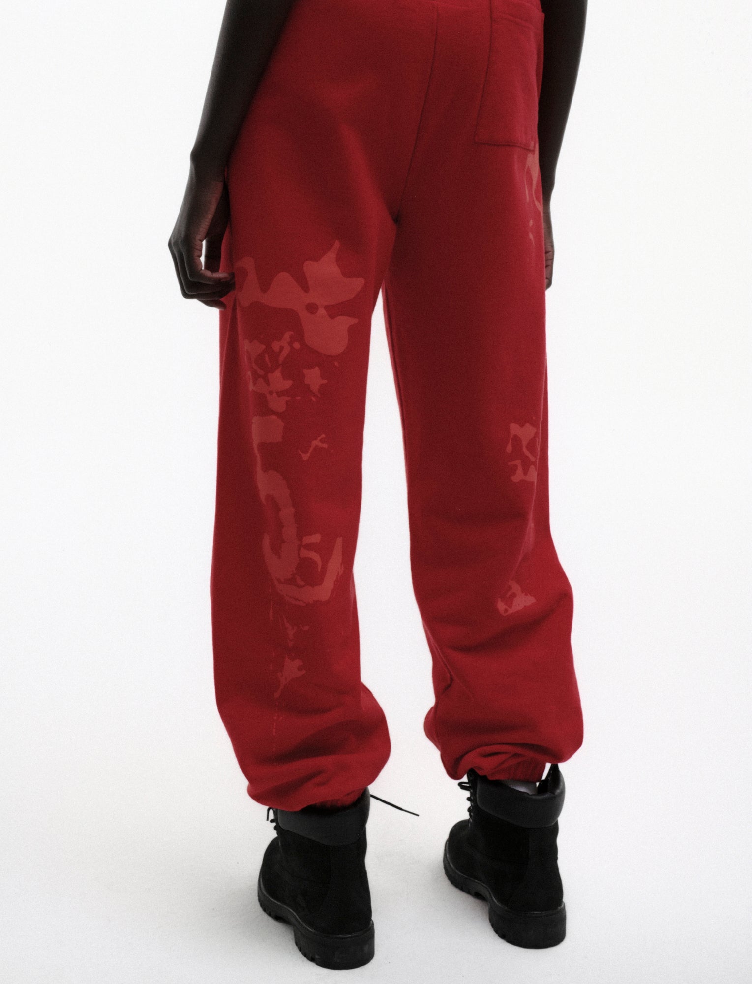 RED X-RAY SWEATPANT ON MODEL