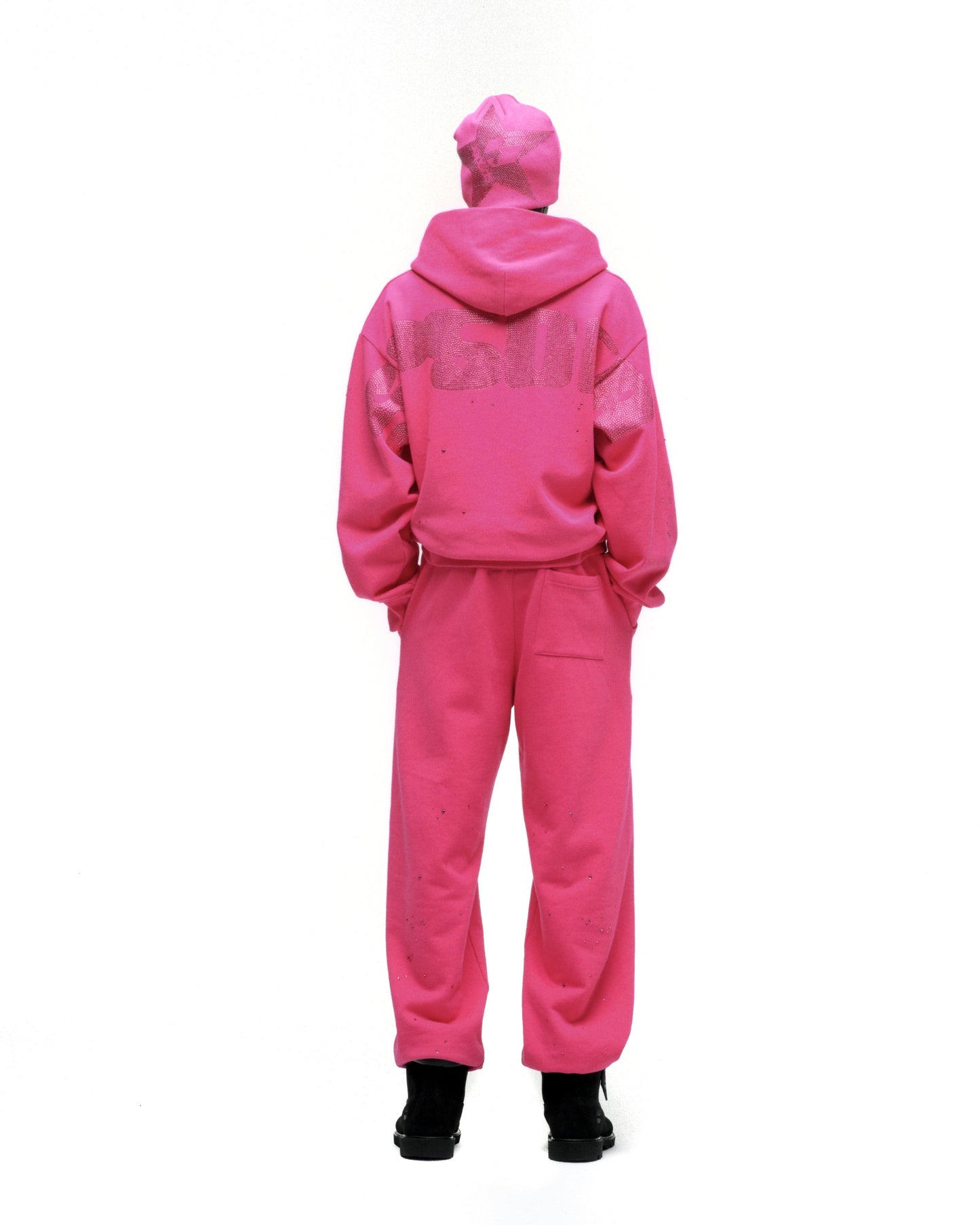 RHINESTONE SILK HOODIE