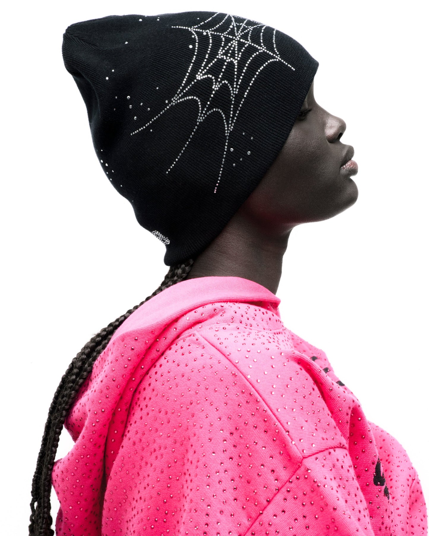 RHINESTONE SILK SKULLY