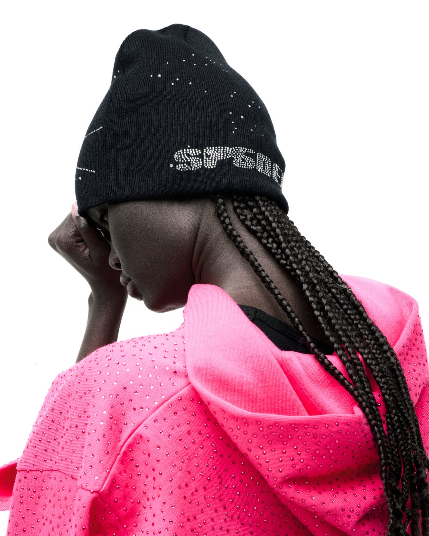RHINESTONE SILK SKULLY