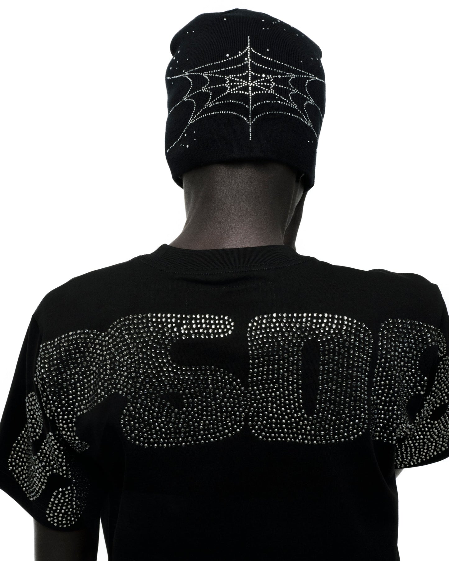 RHINESTONE SILK SKULLY