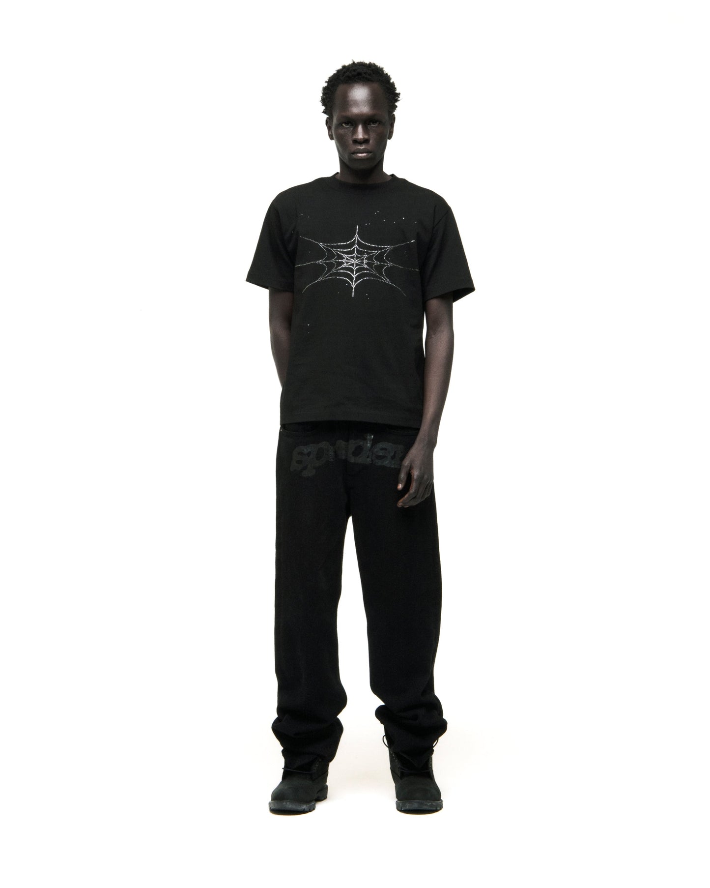 RHINESTONE SILK TEE