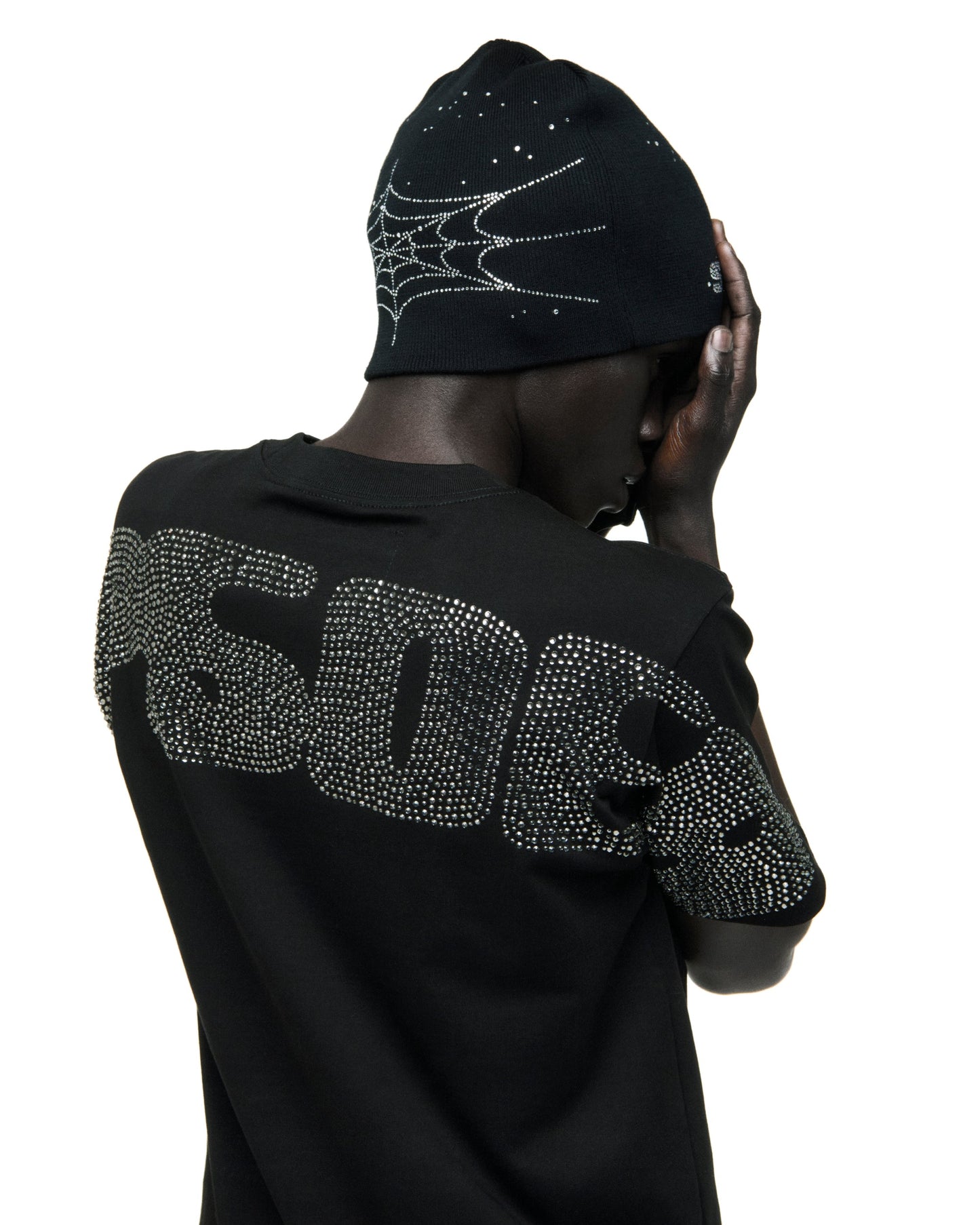 RHINESTONE SILK TEE