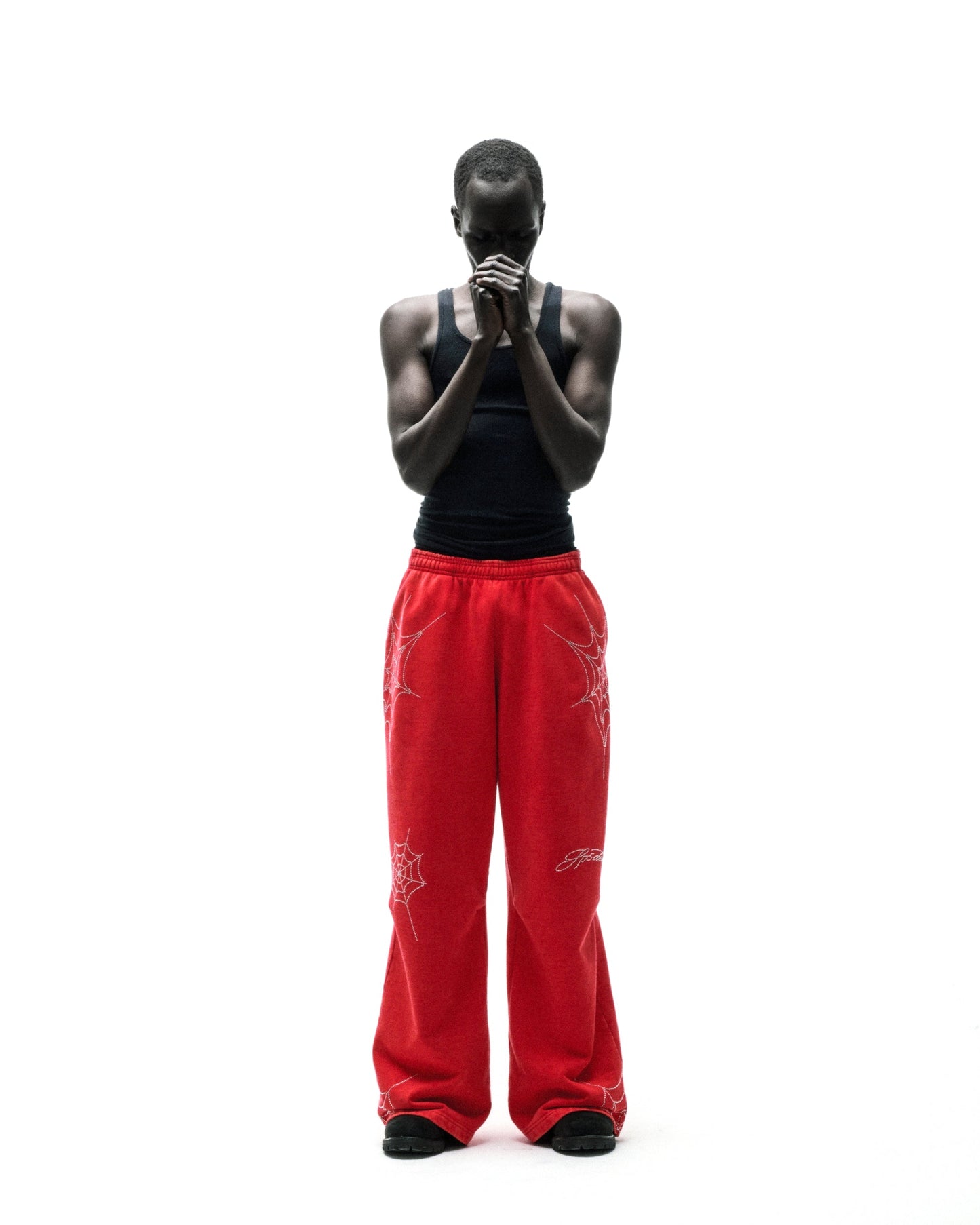 RHINESTONE WEB SWEATPANT