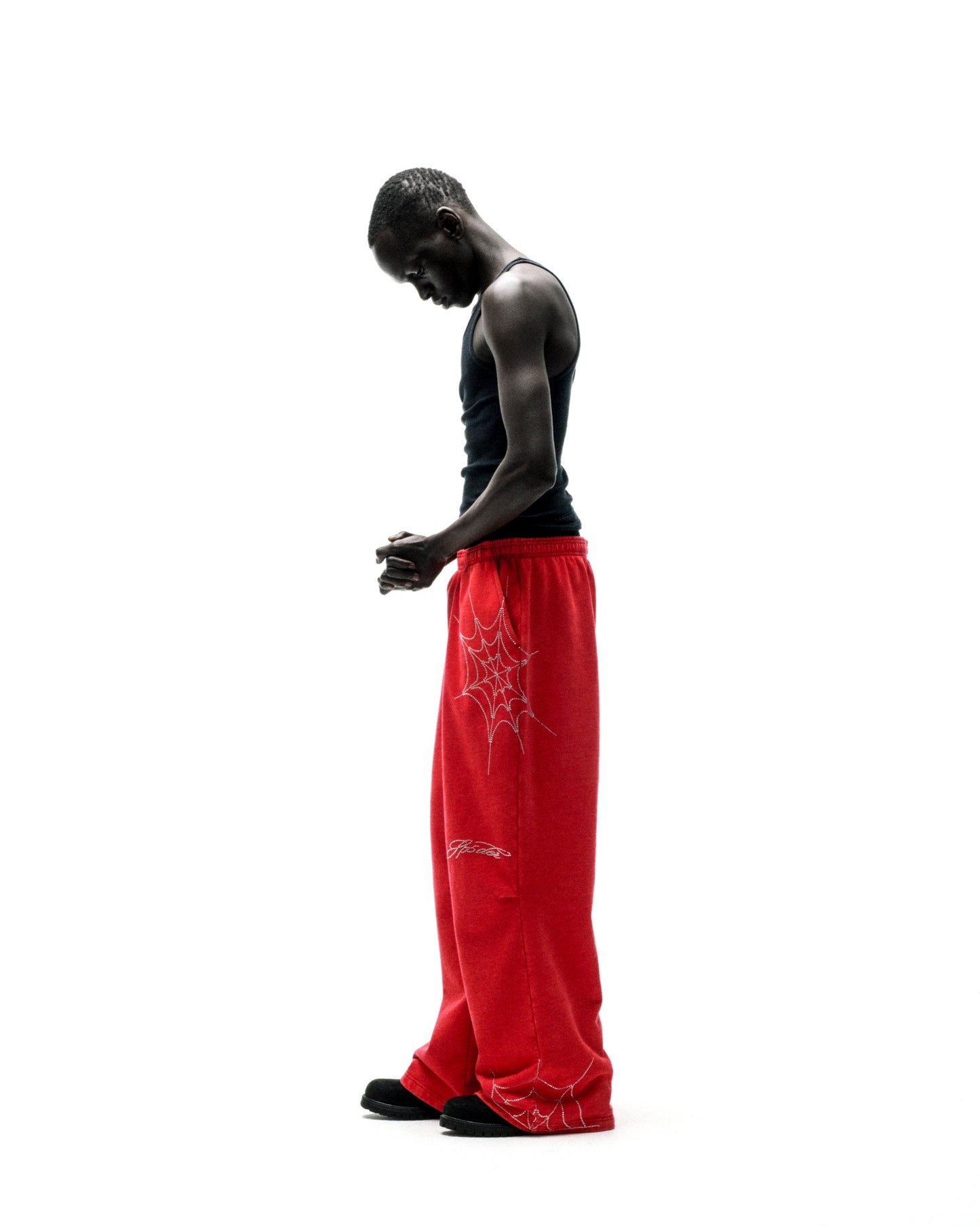 RHINESTONE WEB SWEATPANT