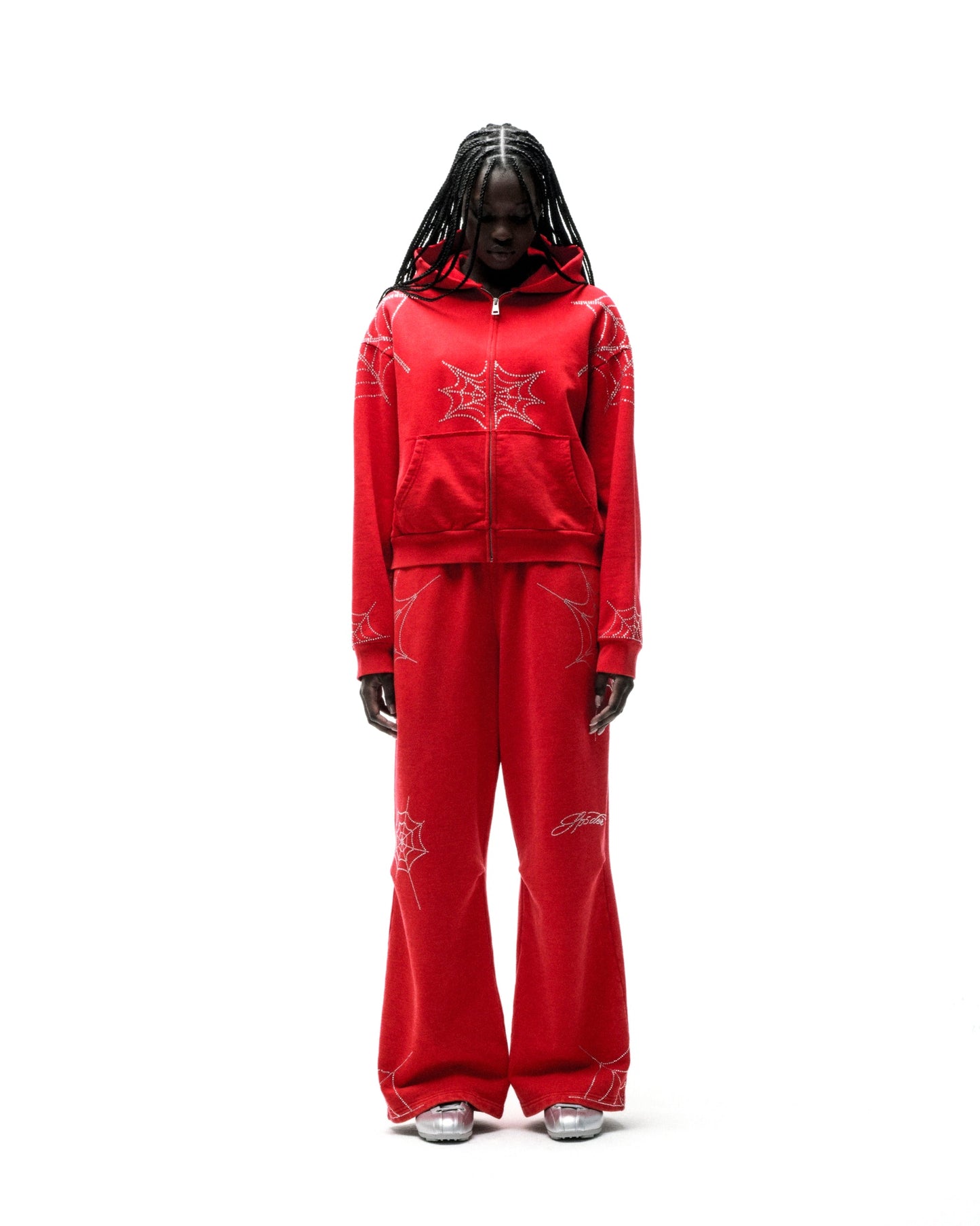 RHINESTONE WEB SWEATPANT