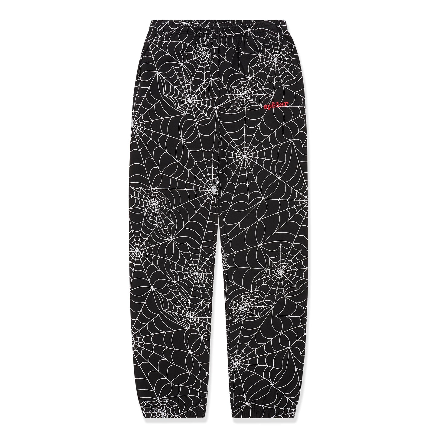 BLACK EMBROIDERED AOP SWEATPANT