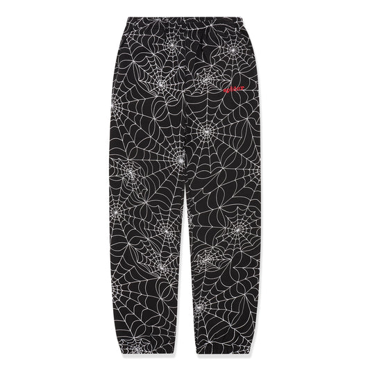 BLACK EMBROIDERED AOP SWEATPANT