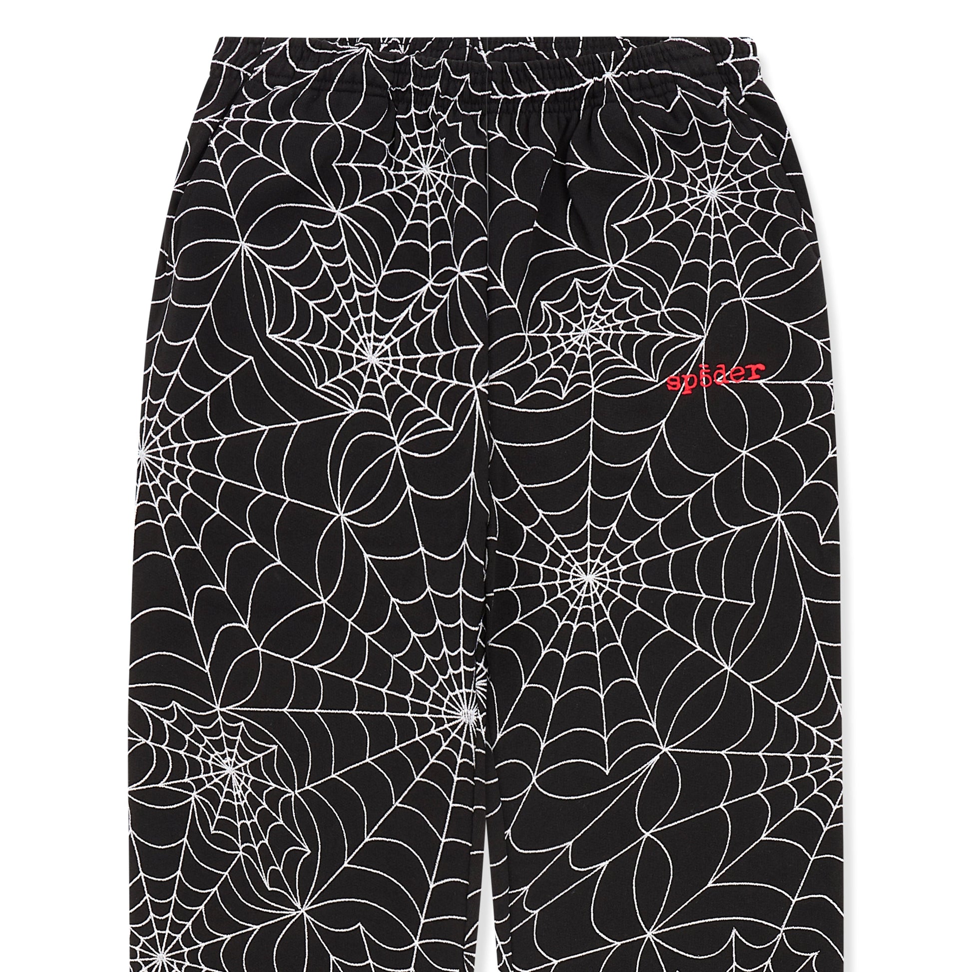 BLACK EMBROIDERED AOP SWEATPANT