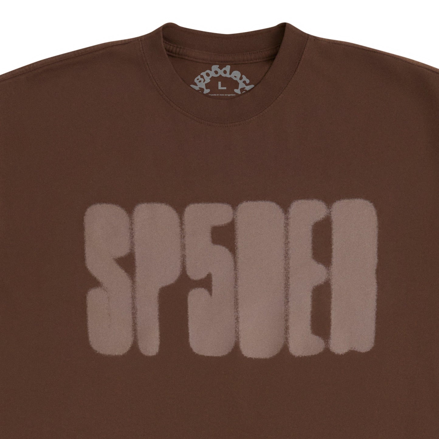 BROWN FOCUSED LOGO TEE DETAIL